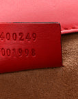 GG Supreme Monogram Arabesque Dionysus Shoulder Bag Hibiscus Red