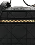 Lambskin Cannage Micro Lady D1OR Vanity Case Black