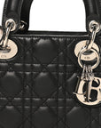 Lambskin Cannage Mini Lady D1OR Black