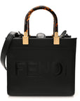 Vitello King Plexiglass Small FNDI Sunshine Shopper Tote Black
