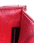 Metallic Nappa Matelasse Crystal Embellished Lady Crossbody Pink