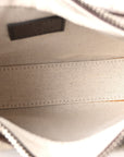 GG Supreme Monogram Textured Calfskin Web Small Attache Shoulder Bag Beige Ebony New Acero