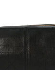 Shiny Grained Calfskin Macrocannage Medium D-Journey Bag Black
