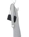 Pebbled Calfskin Small Dionysus Shoulder Bag Black