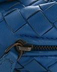 Nappa Intrecciato Small Chain Crossbody Blue