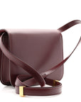 Liege Calfskin Teen Classic Box Flap Bag Burgundy