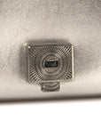 Metallic Calfskin Small Devotion Crossbody Bag Silver