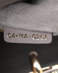 Calfskin Satin Celestial Bead Embroidery Embroidered Small Lady D1OR Grey Multicolor
