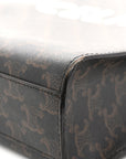 Triomphe Canvas Calfskin Small Vertical Cabas Tan