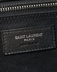 Linen Calfskin Rive Gauche Tote Black