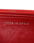 Glazed Calfskin Quilted Reissue Wallet On Chain WOC Red