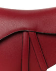 Grained Calfskin Saddle Bag Red