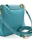 Tessuto Nylon Saffiano Crossbody Bag Turchese