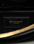 Calfskin Y Quilted Monogram Small Loulou Chain Satchel Black