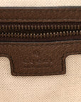 GG Supreme Monogram Textured Dollar Calfskin Web Ophidia Wristlet Shoulder Bag Beige Ebony New Acero
