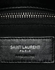 Lambskin Quilted Small Loulou Puffer Monogram Chain Satchel Black