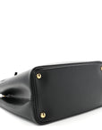 Saffiano Cuir Small Double Bag Black Fuoco