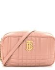Calfskin Quilted Small Lola Camera Bag Dusty Pink
