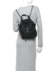 Tessuto Nylon Vela Chain Backpack Black