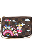 Damier Ebene 2020 Christmas Animation Big Wheel Mini Pochette Accessories Rose Ballerine