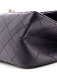 Aged Calfskin Quilted 2.55 Reissue Mini Flap Dark Purple