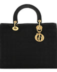Nylon Cannage Large Lady D1OR Black