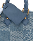 Damier Denim 3D Speedy Bandouliere 18 Denim Blue