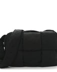 Nylon Intrecciato Padded Tech Maxi Cassette Bag Black
