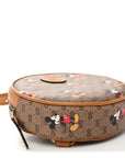 X DISNEY Mini Vintage GG Supreme Monogram Mickey Mouse Round Backpack Beige Vintage Sun Oil
