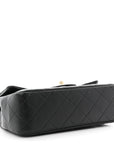 Lambskin Quilted Mini Rectangular Flap Black
