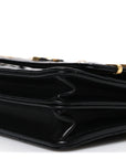 Lambskin Quilted Coco Clips Mini Wallet On Chain WOC Black