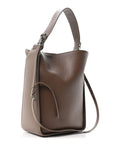 Calfskin Logo Embossed Small Tool 2.0 North-South Tote Mink Grey