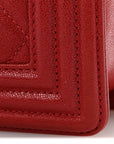 Caviar Quilted Medium Boy Flap Red