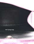 Strass Suede Hourglass Top Handle Bag XS Pink