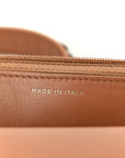 Lambskin Quilted CHNL 19 Wallet On Chain WOC Brown
