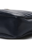 Calfskin Matelasse Monogram Lou Camera Bag Deep Marine