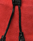 Suede Patent Web Small Ophidia Bucket Bag Hibiscus Red Black