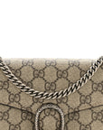 GG Supreme Monogram Mini Dionysus Chain Wallet Beige Taupe