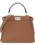 Cuoio Romano Selleria Bi-Color Mini Peekaboo Iconic Satchel Mou Milk