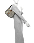 GG Supreme Monogram Snakeskin Small Jackie 1961 Hobo Beige Ebony