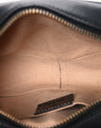 Calfskin Matelasse Mini GG Marmont Chain Shoulder Bag Black