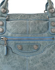 Agneau Giant 21 Silver Hardware Work Bleu Layette