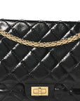 Distressed Patent Quilted 2.55 Reissue 226 Flap Black