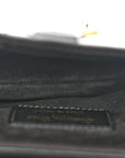 Grained Calfskin Mini Saddle Bag Black