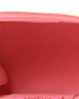 Lambskin Quilted Trendy Mini Vanity Case With Chain Pale Pink
