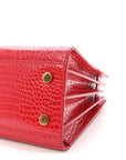 Calfskin Crocodile Embossed Baby Sac de Jour Eros Red