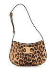 Canvas Calfskin Medium Tilly Triomphe Shoulder Bag Leopard
