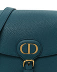 Grained Calfskin Medium Bobby Flap Steel Blue