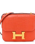 Matte Alligator Constance 18 Rouge Indien