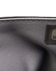 Lambskin Camellia Embossed Wallet On Chain WOC Black